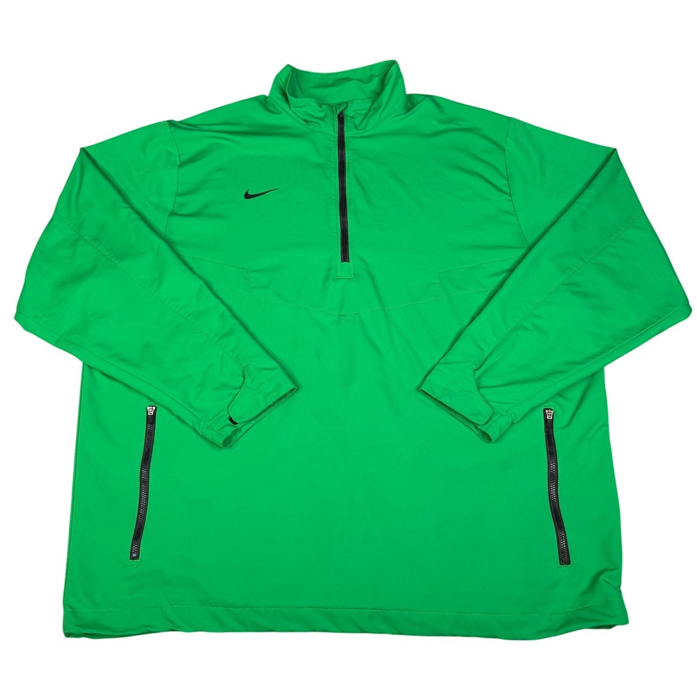 Nike Golf Wind Shirt Mens XXL Green 1/2 Zip Pullover Dri-Fit Jacket 578675-383